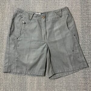 Jamie Sadock Faux Suede Golf Shorts Women's Size 12‎ Gray Casual